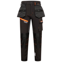 Load image into Gallery viewer, Professional Tactical Threads Strategic Men's Softshell cargo Workwear Trousers - Black