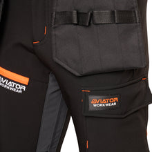Load image into Gallery viewer, Professional Tactical Threads Strategic Men's Softshell cargo Workwear Trousers - Black