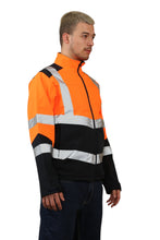 Load image into Gallery viewer, High Vis Softshell waterproof Jacket Removable Hood
