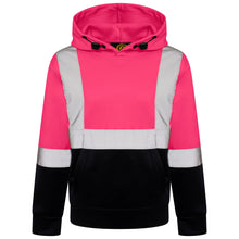 Load image into Gallery viewer, High Vis Kids Pullover Hoodie - Pink/Navy
