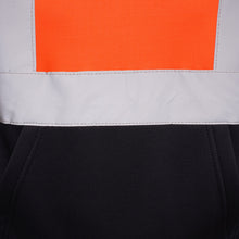Load image into Gallery viewer, High Vis Kids Pullover Hoodie - Orange/Navy
