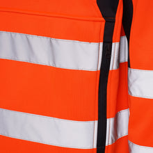 Load image into Gallery viewer, High Vis 2 Long Pockets Pullover Hoodie - Orange/Navy
