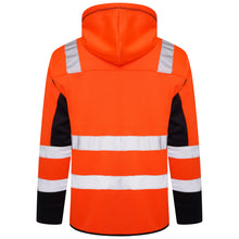 Load image into Gallery viewer, High Vis 2 Long Pockets Pullover Hoodie - Orange/Navy