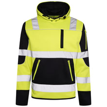 Load image into Gallery viewer, High Vis 4 Pockets Pullover Hoodie - Yellow/Navy