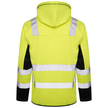 Load image into Gallery viewer, High Vis 2 Long Pockets Pullover Hoodie - Yellow/Navy