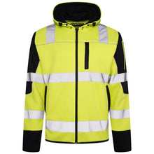 Load image into Gallery viewer, High Vis 4 Pockets Zipper Hoodie - Yellow/Navy