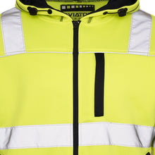 Load image into Gallery viewer, High Vis 4 Pockets Zipper Hoodie - Yellow/Navy