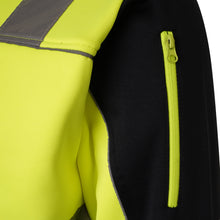 Load image into Gallery viewer, High Vis 4 Pockets Zipper Hoodie - Yellow/Navy