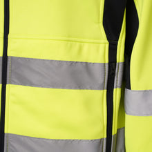 Load image into Gallery viewer, High Vis 2 Long Pockets Zipper Hoodie -Yellow/Navy Success
