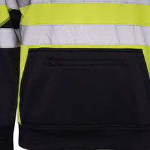 Load image into Gallery viewer, Aviator London Hi Vis Hoodie High Vis 3 Pockets 5 thread Pullover Hoodies - Yellow/Navy