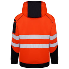 Load image into Gallery viewer, Aviator London Hi Vis Hoodie High Vis 3 Pockets 5 thread Zipper Hoodies - Orange/Navy