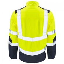 Load image into Gallery viewer, High Vis Softshell Jacket Yellow/Navy - Aviator London