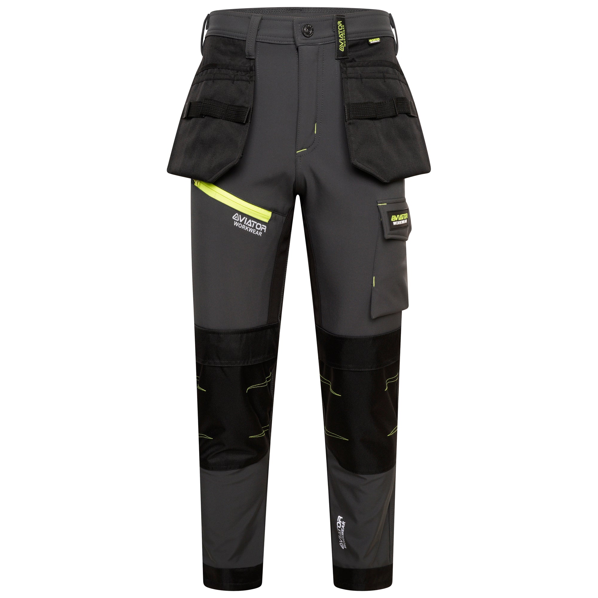 Professional Tactical Threads Strategic Men's Softshell cargo Workwear Trousers - Gray AV-62