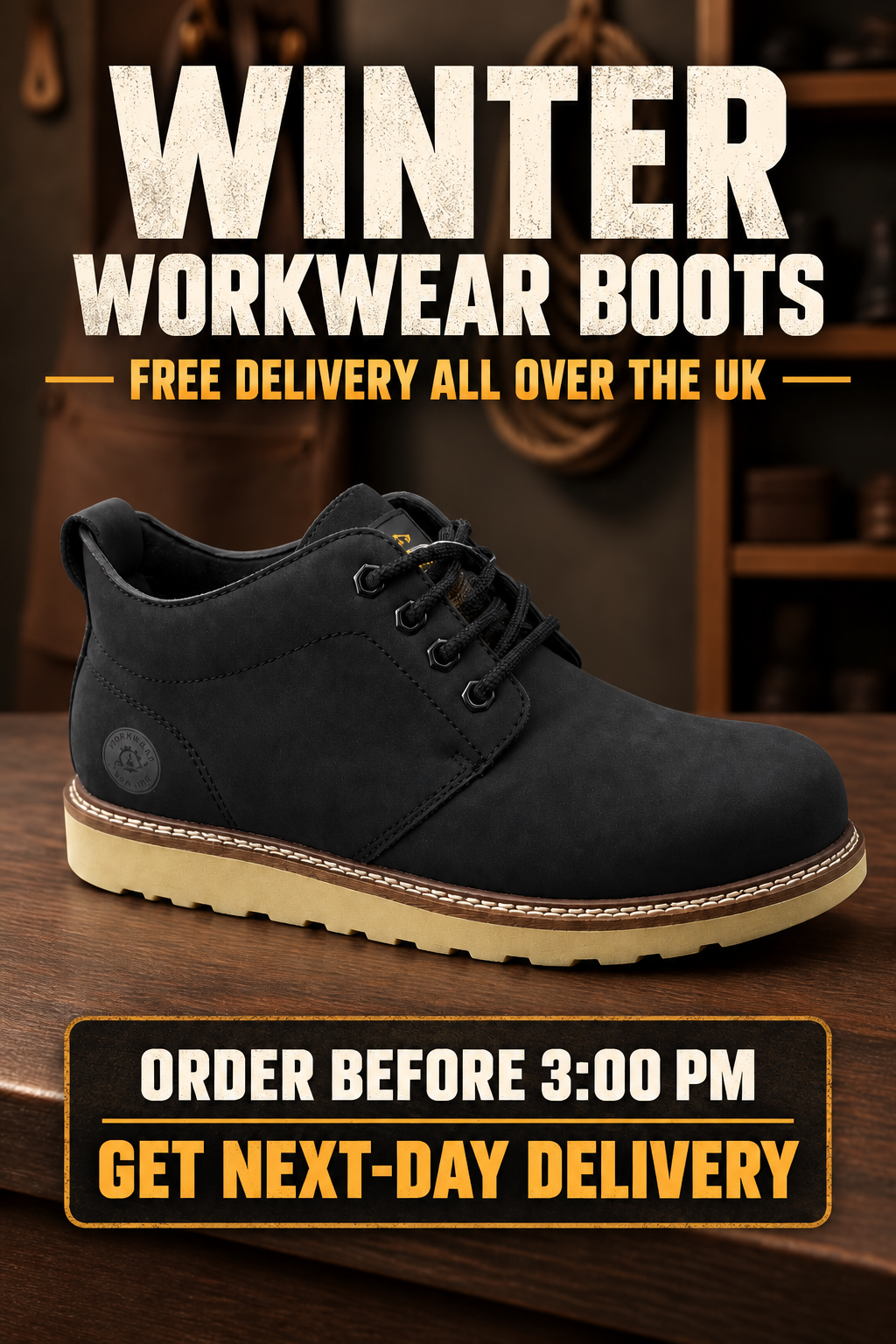 Composite Toe Work Boots Premium leather Safety shoes Workwear