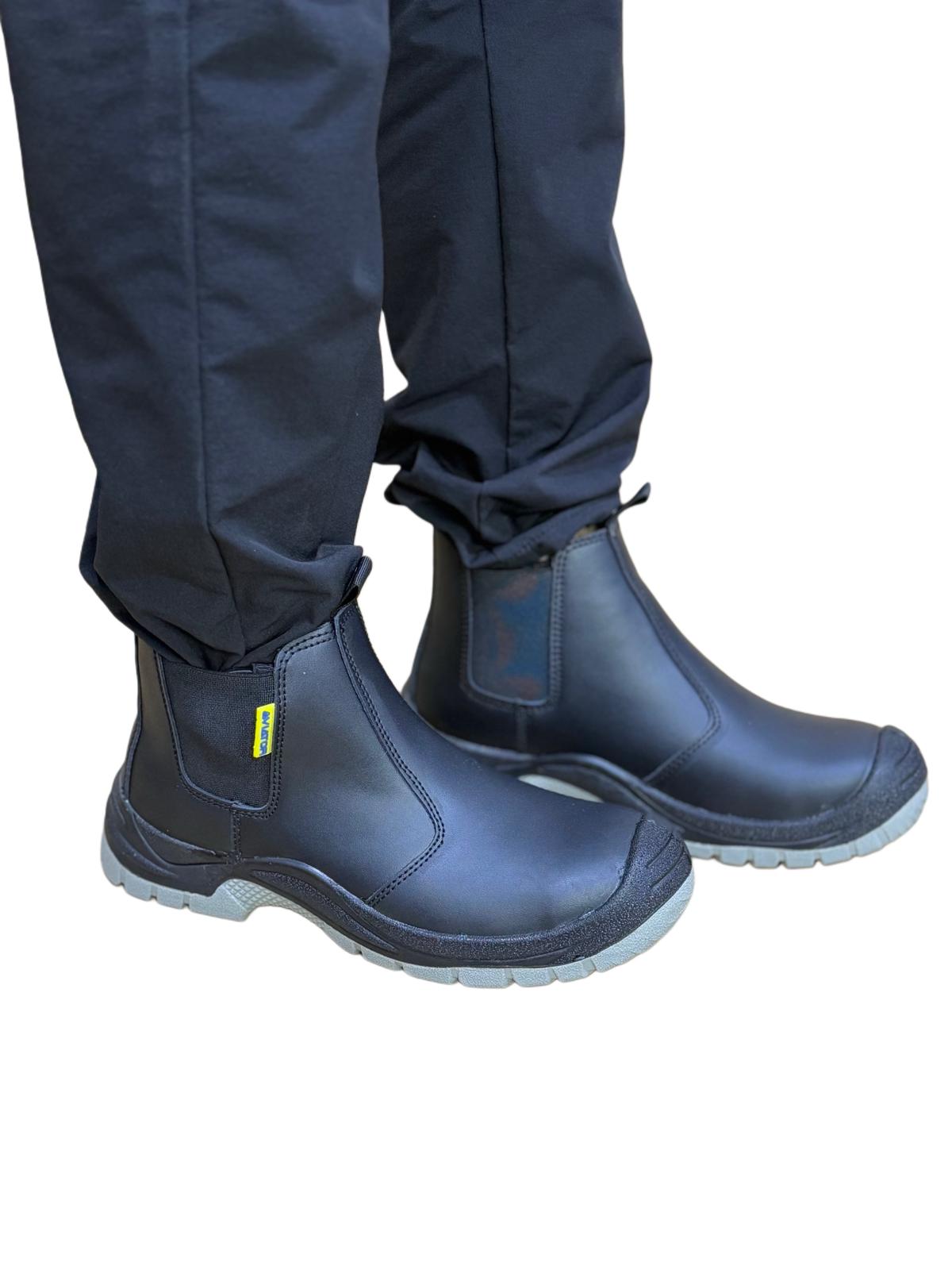 Men's Aviator Workwear Safety Shoes, Professional Steel Toe & Puncture Proof with Air Cushioned & Non Slip Sole - Breathable Shock-Absorbing