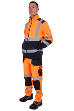 Load image into Gallery viewer, High Vis Softshell waterproof Jacket Removable Hood
