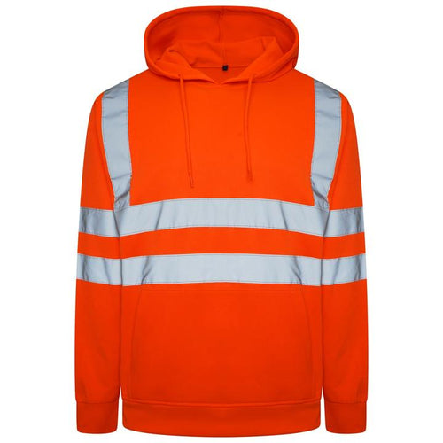 Hi Vis EN ISO 20471 Class 3 Orange Pullover Hoodie