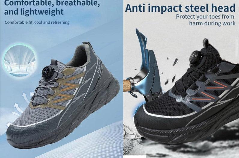 Men's Steel Toe & Puncture Proof  Breathable Shock-Absorbing