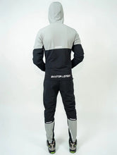 Load image into Gallery viewer, Aviator London Men's Performance Hooded Tracksuit – Athletic Training Set Silver/Black
