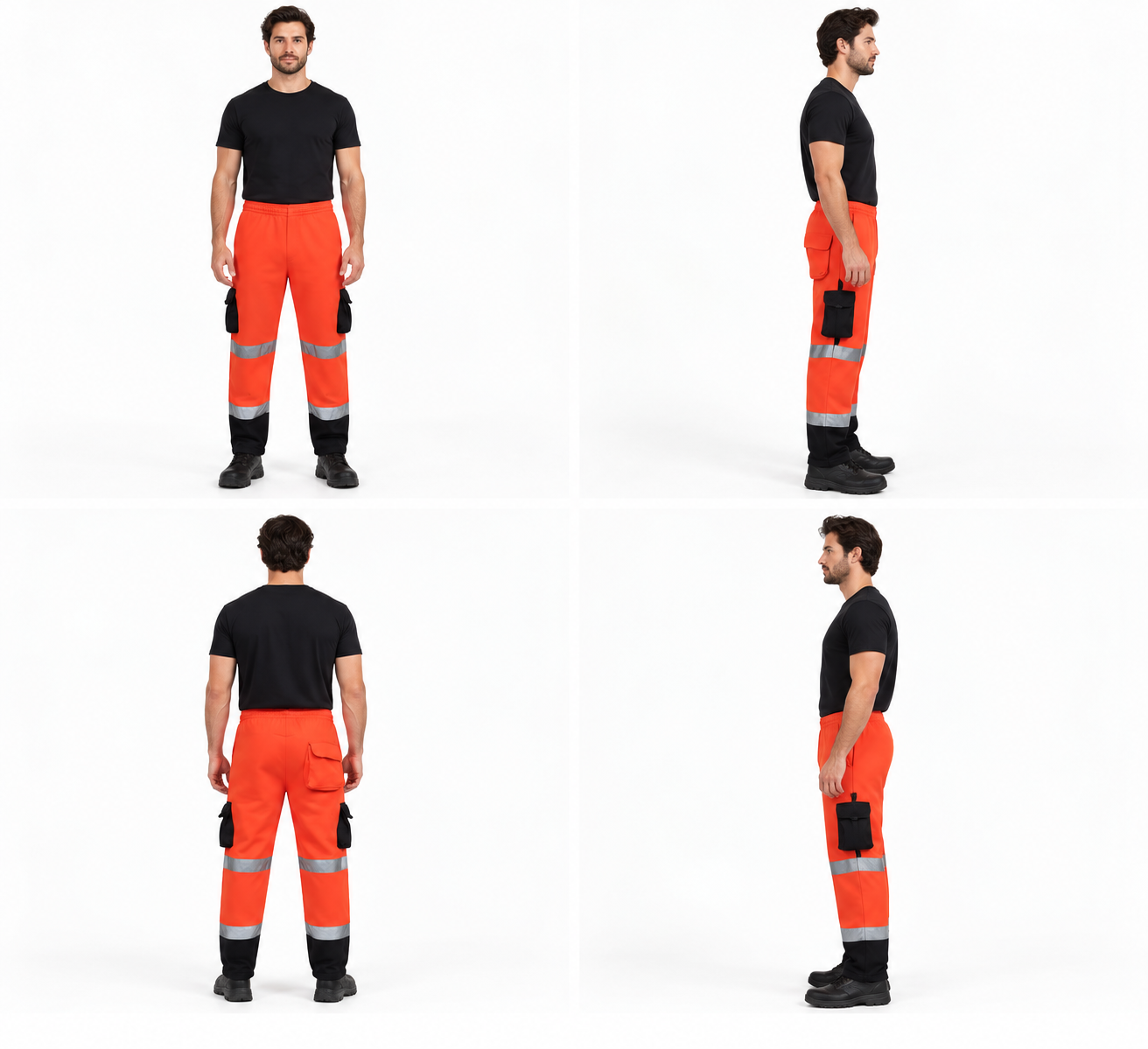 EN ISO 20471 Hi Vis Orange/Navy Jogging Bottom AV-22