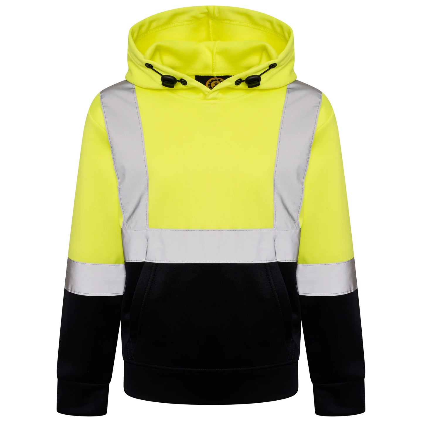 High Vis Kids Pullover Hoodie - Yellow/Navy