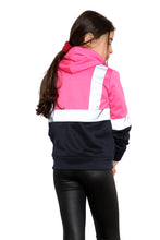 Load image into Gallery viewer, Kids Hi Viz Vest Children&#39;s High Vis Jacket Visibility Waistcoat Top Safe Hoodie - Pink/Navy
