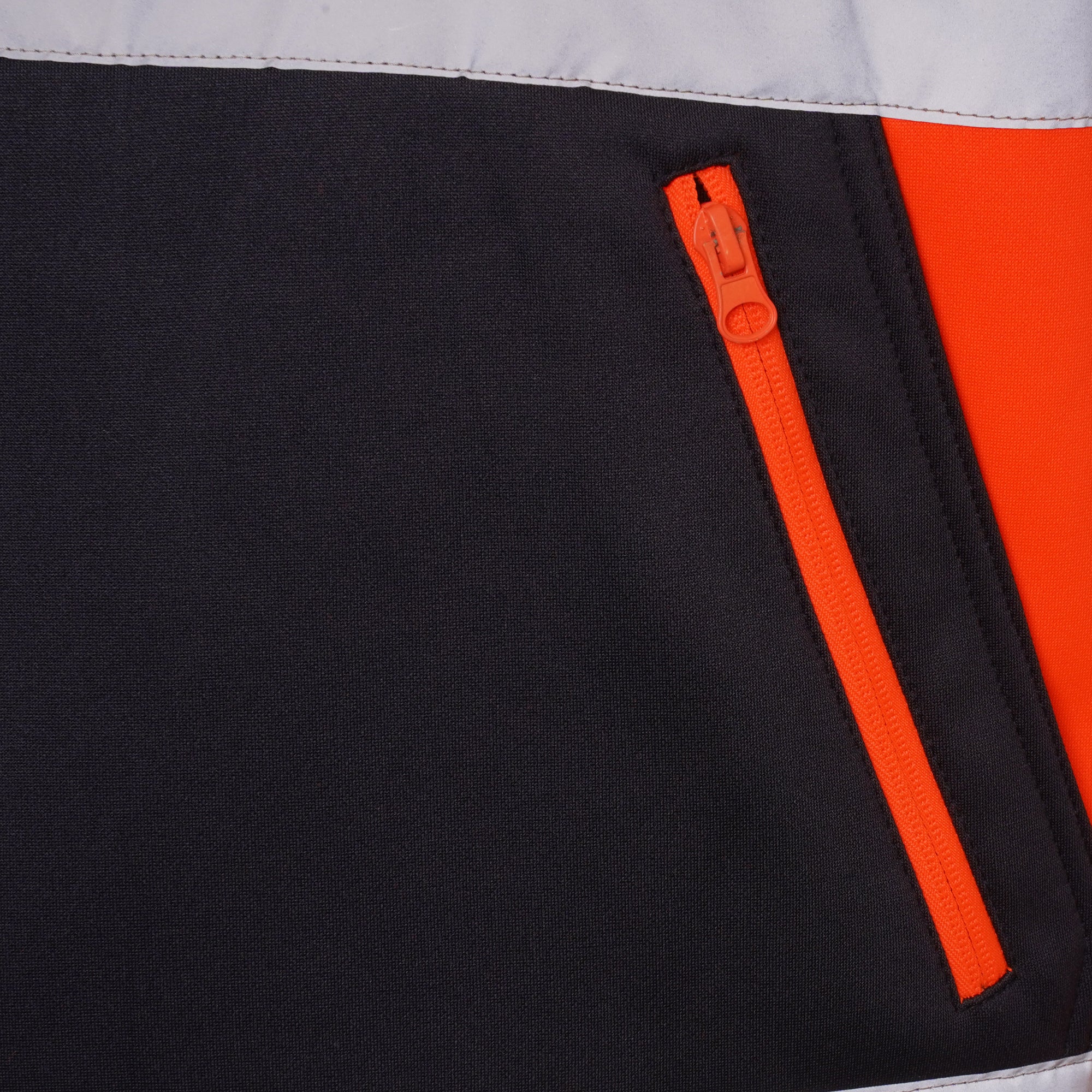 High Vis 4 Pockets Pullover Hoodie - Orange/Navy Success