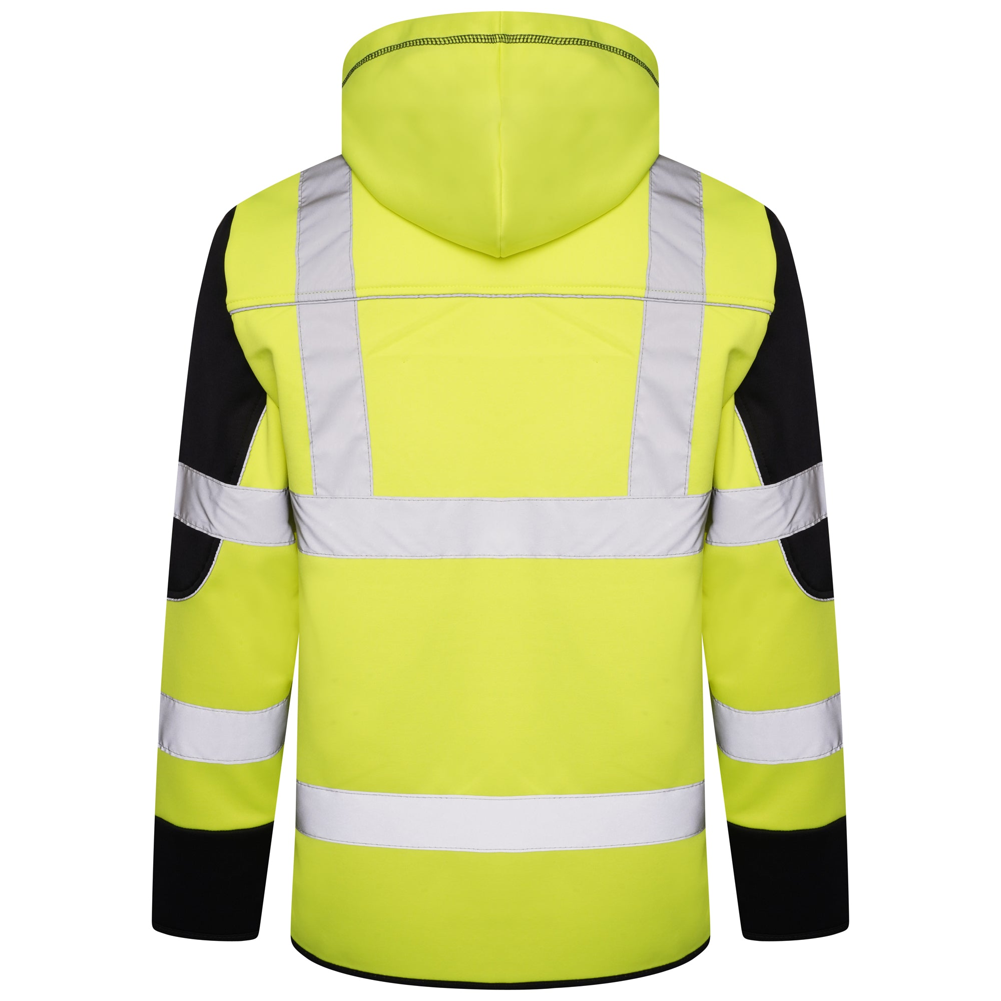 High Vis 4 Pockets Pullover Hoodie - Yellow/Navy