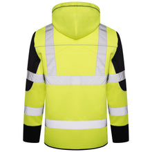 Load image into Gallery viewer, High Vis 4 Pockets Pullover Hoodie - Yellow/Navy
