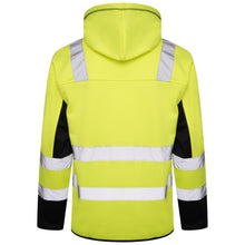 Load image into Gallery viewer, High Vis 2 Long Pockets Pullover Hoodie - Yellow/Navy
