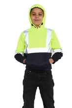 Load image into Gallery viewer, Kids Hi Viz Vest Children&#39;s High Vis Jacket Visibility Waistcoat Top Safe Hoodie - Yellow/Navy
