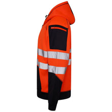 Load image into Gallery viewer, Aviator London Hi Vis Hoodie High Vis 3 Pockets 5 thread Zipper Hoodies - Orange/Navy
