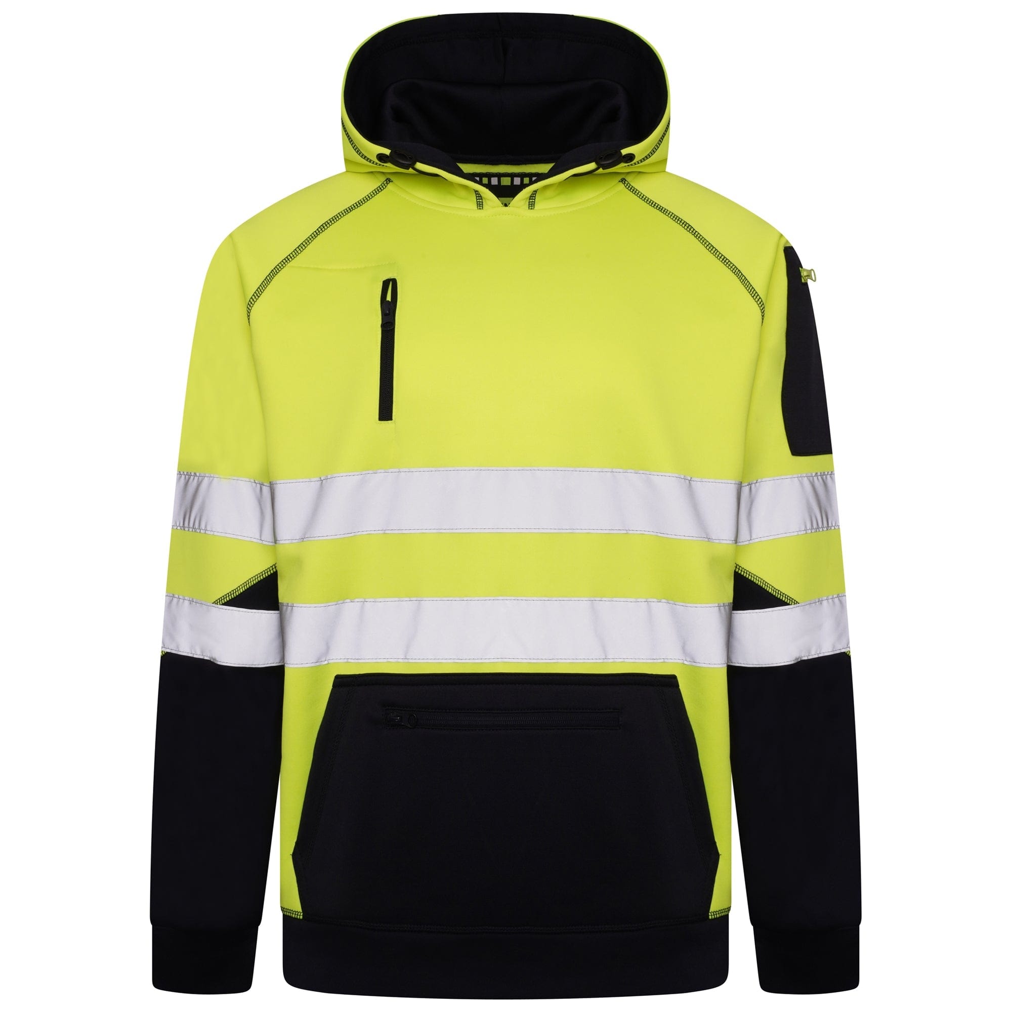 Aviator London Hi Vis Hoodie Small / Yellow/Navy High Vis 3 Pockets 5 thread Pullover Hoodies - Yellow/Navy