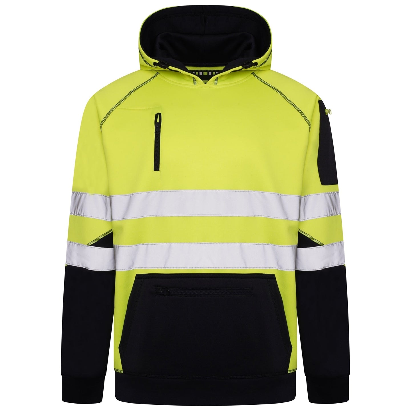 Aviator London Hi Vis Hoodie Small / Yellow/Navy High Vis 3 Pockets 5 thread Pullover Hoodies - Yellow/Navy